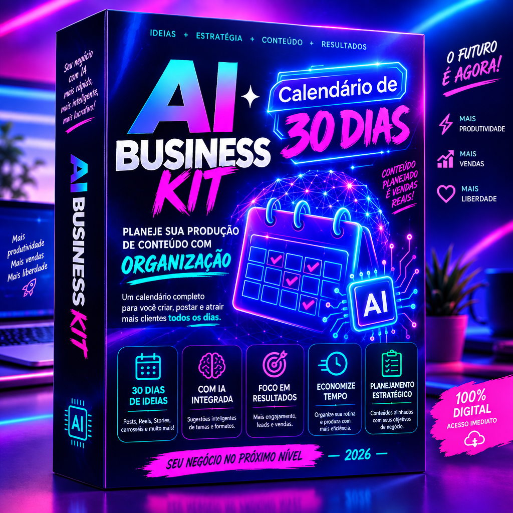 100 Prompts de IA + Calendário de Conteúdo de 30 Dias