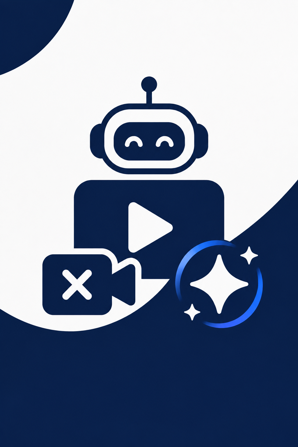 Criador Invisível - minimalista navy com ícones de IA